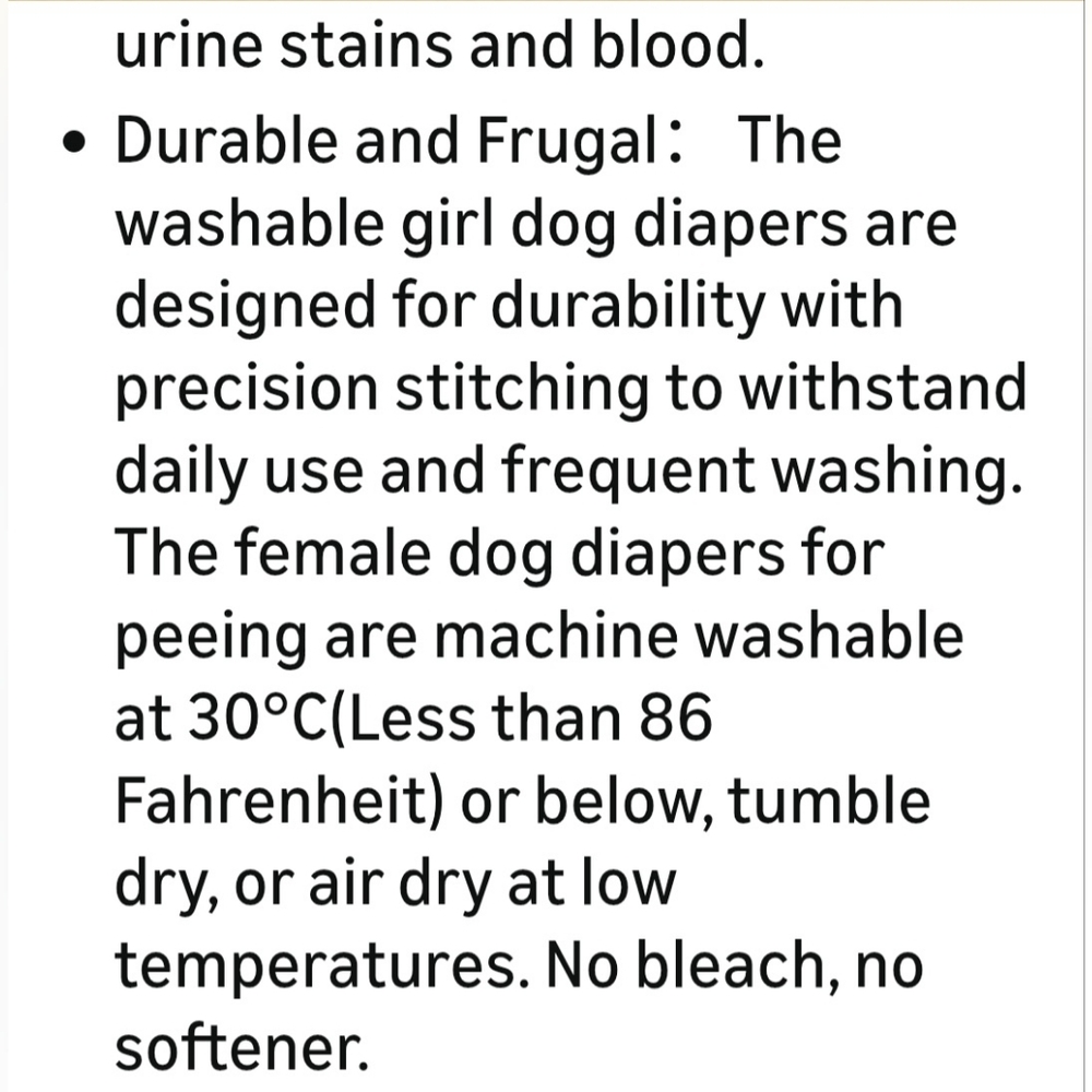 Colorful Reusable Dog Diapers - Pack of 6 - Picture 7 of 8